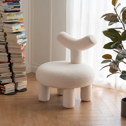Skynordic Creative Children Имитация ягнят из ягненка, табуретка маленькая квартира гостиная диван сеть красный белый стул