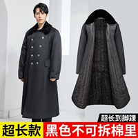 Ультра -длительные черные хлопковые пальто не обновляются