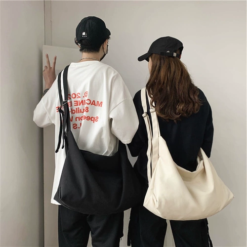 Летний шоппер, универсальная вместительная и большая сумка на одно плечо, тканевый мешок, японские и корейские