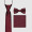 三件套装6cm免打拉链款领带+单折领结+口袋巾