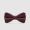 Wine red dark striped straight bow tie - LJG8970