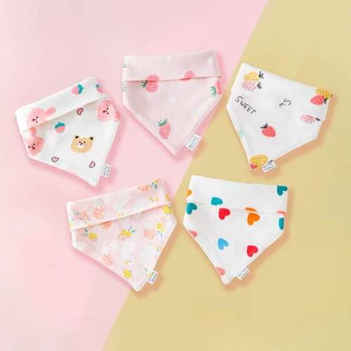 Детский хлопковый марлевый водонепроницаемый нагрудник, шарф для новорожденных