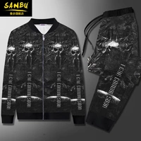 311 куртка +8711 Брюки не добавляют таблетки [скелетный череп с двумя -набором избирателей]