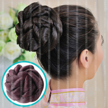 Wig, hair bun, curled hair headwear, Korean version of European retro outfit, directly buttoned, bride style, big package