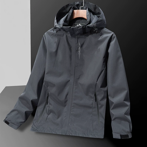 Куртка, дышащий уличный осенний тонкий съемный водонепроницаемый плащ, большой размер