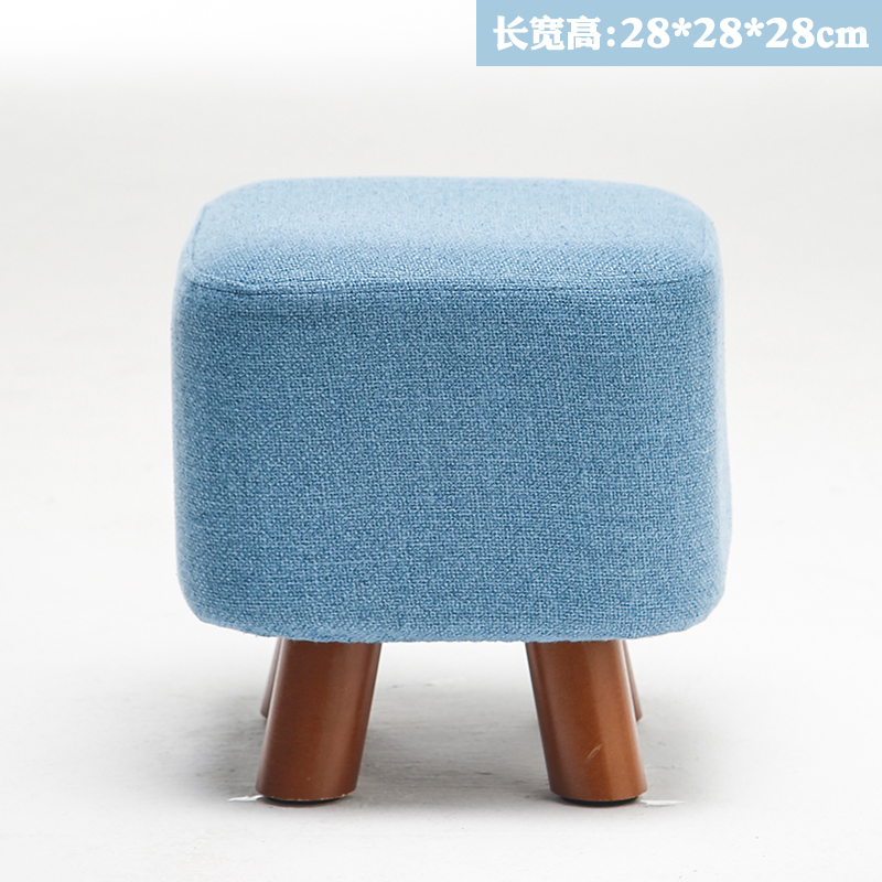 small stool solid wood heightened leather stool square stool creative fashion shoe changing stool fashion fabric sofa low stool bench footstool