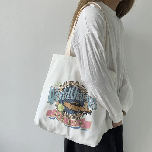 Tide, вместительная и большая сумка на одно плечо, японский милый тканевый мешок