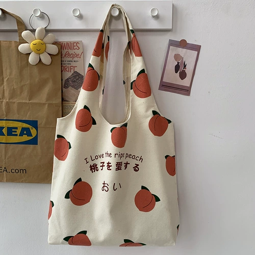 Шоппер, модный тканевый мешок для выхода на улицу, вместительная и большая сумка на одно плечо, льняная сумка, коллекция 2022, подходит для студента