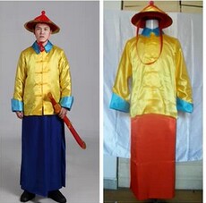 Театр/танец костюм пользовательских 清朝御前侍卫官兵服装中式婚礼太监服大内侍卫衣服服装出租赁