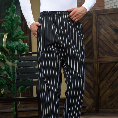 Мужские черные штаны, рабочая пижама, эластичная талия