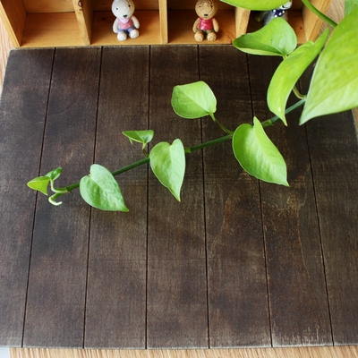 taobao agent Factory direct selling props creative shooting background board retro, old black brown shabby wood board 35*30cm