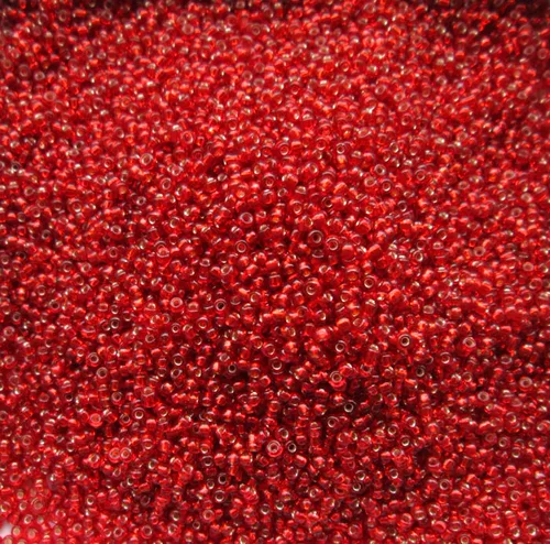 Бросиночные бусинки с поперечной вышивкой, серебряные, красные рисовые бусины около 2 мм, 1 упаковка, 450 грамм бисеров просо