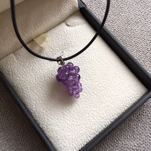 Натуральная вода, кварц с аметистом, подвеска из кварца, модное милое ожерелье, в корейском стиле