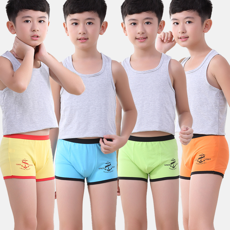 Buy Child underwear men Boxer cotton children kids shorts boys youth ...