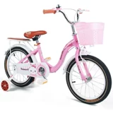 Детский уличный розовый детский велосипед для школьников, 3-12 лет, 16 дюймов