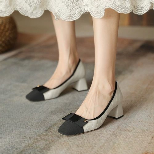 Универсальная обувь на высоком каблуке, 2023 года, из натуральной кожи