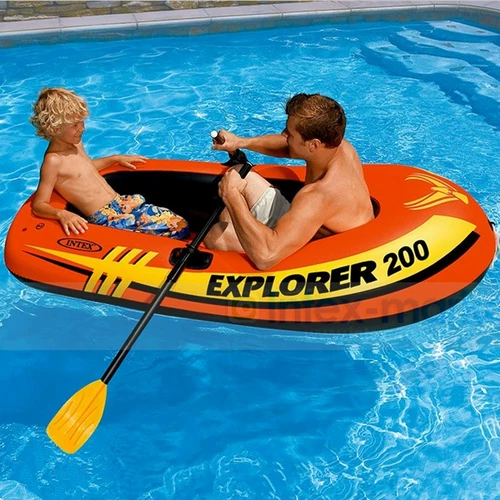 INTEX Два или три -личностные надувные лодки сгущенной взрослой каяк 3 человека на рыбалки двойной резиновой лодке