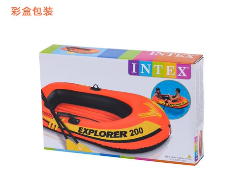 INTEX Два или три -личностные надувные лодки сгущенной взрослой каяк 3 человека на рыбалки двойной резиновой лодке