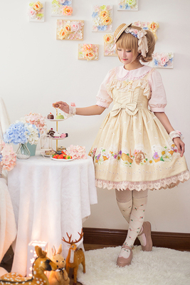 taobao agent [DAISY and Dandelion] Belows and dandelion JSK2 suspenders dresses