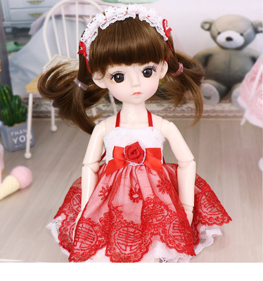 taobao agent 30 cm Doris Kaimi 6 -point BJD doll dressing DIY clothes little princess skirt girl toys