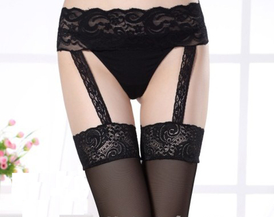 taobao agent Black lace socks, lace dress, lifting effect