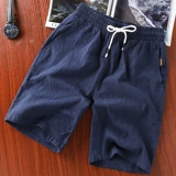 Мужские шорты, летние трендовые тонкие пляжные хлопковые штаны для отдыха, оверсайз