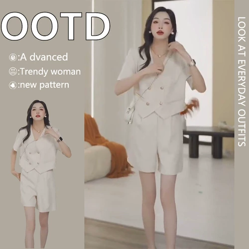 Летняя одежда, элитный пиджак классического кроя, комплект, яркий броский стиль, изысканный стиль