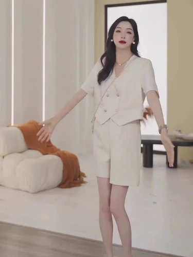 Летняя одежда, элитный пиджак классического кроя, комплект, яркий броский стиль, изысканный стиль