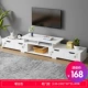 Tủ tivi kết hợp bàn cà phê hiện đại đơn giản giả gỗ rắn căn hộ nhỏ phòng khách phòng ngủ đơn giản phòng ngủ TV tủ bàn - Buồng