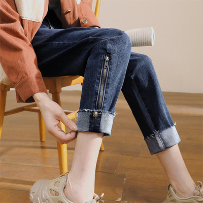 taobao agent Autumn elastic retro jeans, 2023, high waist