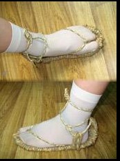 taobao agent Straw sandals two-toed straw sandals cos straw sandals two-toed socks black white