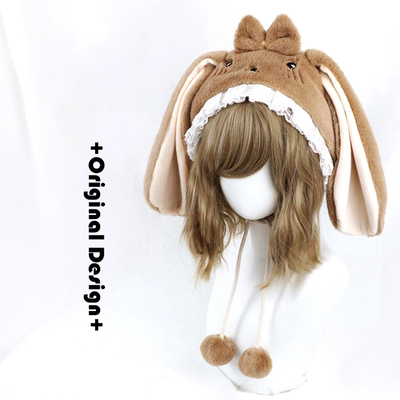 taobao agent Japanese cute plush warm universal rabbit, Lolita style