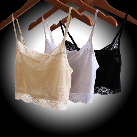 夏季蕾丝裸胸内衣裹胸抹胸白色吊带背心女短款防走光打底薄款围胸