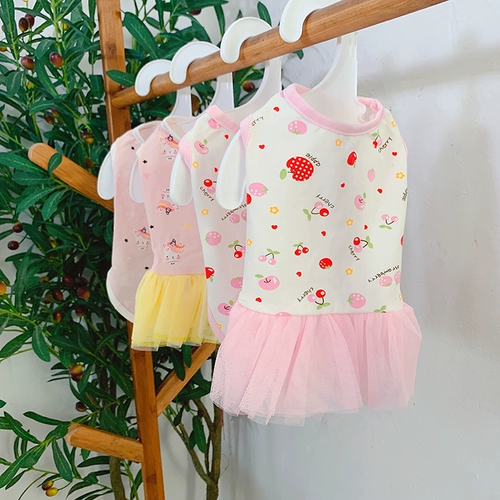 Одежда для любителей собак, чем медведя плюшевые кошки летняя тонкая юбка маленькая собака Bacor fa dou wress princess юбка