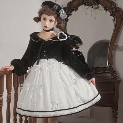 taobao agent Velvet genuine design dress, jacket, set, Lolita style