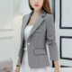 Cái Daifei Mùa xuân 2021 bộ đồ nhỏ mới của phụ nữ Bộ đồ phong cách Hàn Quốc Áo khoác nữ mỏng dài tay màu trơn - Business Suit