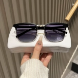 Половина кадра солнцезащитные очки для мужчин, управляющих 2024 Новые поляризованные солнцезащитные очки высокой четко