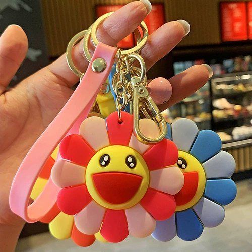 Разноцветный милый брелок на солнечной энергии, школьный рюкзак для школьников, подсолнух, подарок на день рождения