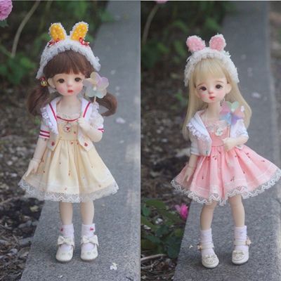 taobao agent BJD8 points 6 points baby cloth small cloth BLYTHE set Holala dress suspender skirt jellyfish clothing Gemini free shipping