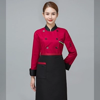 Красный лонгслив, фартук