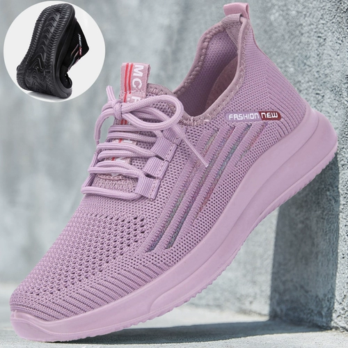 Летние слипоны, спортивная обувь для матери, спортивная обувь для ходьбы для отдыха, для среднего возраста, мягкая подошва