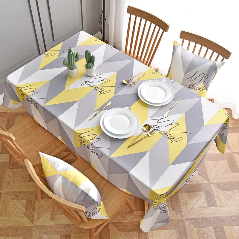 nordic tablecloth fabric cotton linen waterproof and oil-proof disposable rectangular pvc tea table cloth table mat desk ins students