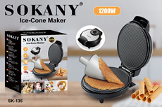 Яичный рулетик машина 德国sokany135蛋卷机三明治机蛋卷皮冰激凌皮家用电饼铛甜筒diy