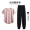 粉色短袖两件套（黑裤）大码运动套装/运动套装女夏