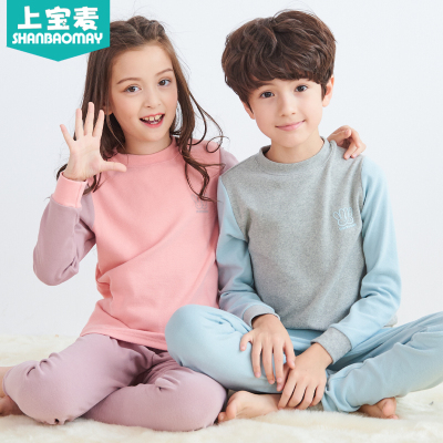 taobao agent Demi-season children's cotton underwear, keep warm warm long-sleeve, 2020, increased thickness