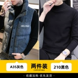 Мужской осенний трендовый удерживающий тепло жилет с пухом без рукавов, демисезонная куртка, увеличенная толщина