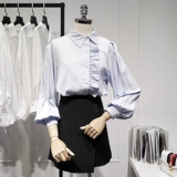 Осенняя рубашка, сексуальный топ, в корейском стиле, коллекция 2021, в западном стиле