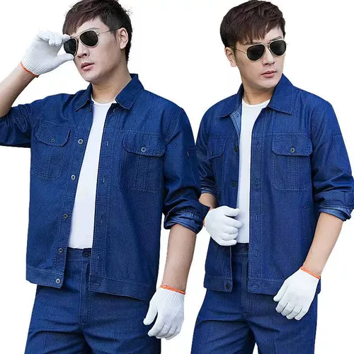 Летний тонкий джинсовый комбинезон подходит для мужчин и женщин, износостойкий дышащий лонгслив, защита от ожогов, впитывает пот и запах