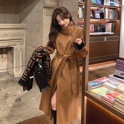 taobao agent Woolen polyurethane trench coat, double-sided jacket