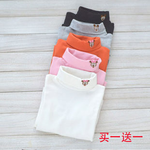 Children's cotton demi-season T-shirt suitable for men and women, keep warm long-sleeve, underwear, children's clothing, long sleeve, suitable for teen